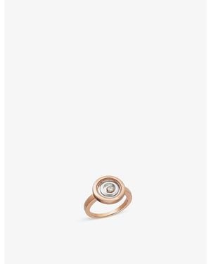 Chopard Happy Spirit 18Ct Rose- 18Ct- And 0.09Ct Brilliant-Cut Diamond Ring - White