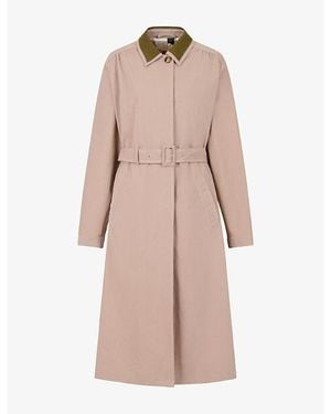 Marni Contrast-Collar Cotton-Blend Trench Coat - Pink