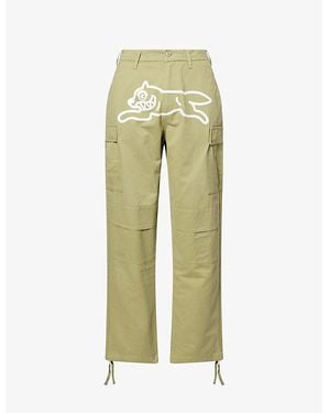 ICECREAM Running Dog Multi-Pockets Cotton Trousers - Green