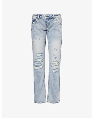 Jaded London Rider Straight-Leg Denim Jeans - Blue