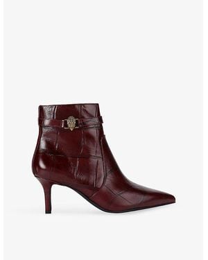 Kurt Geiger Kensington Leather Heeled Ankle Boots - Brown