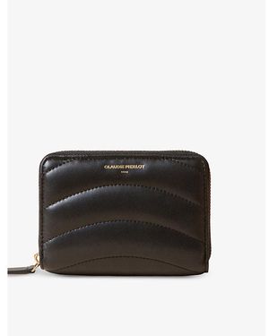 Claudie Pierlot Logo-Embossed Quilted Leather Wallet - Black