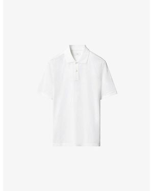 Eton Short-Sleeved Cotton-Piqué Polo Shirt - White