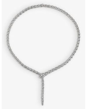 BVLGARI Serpenti Viper 18Ct- And 8.21Ct Diamond Necklace - White