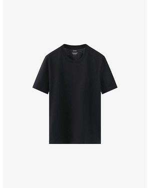 Eton Crewneck Cotton-Jersey T-Shirt - Black