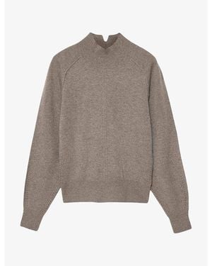 AllSaints Fedi Cashmere-Blend Sweater - Gray