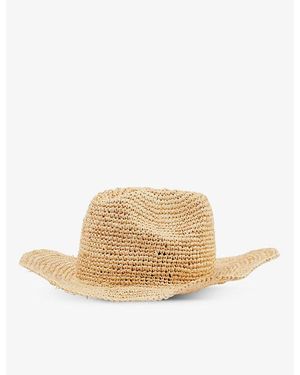 Cheap Monday Exuma Wide-Brim Straw Fedora Hat - Natural