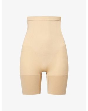 Spanx Sculpt Gofigure High-Waist Mid-Thigh Shorts - Natural