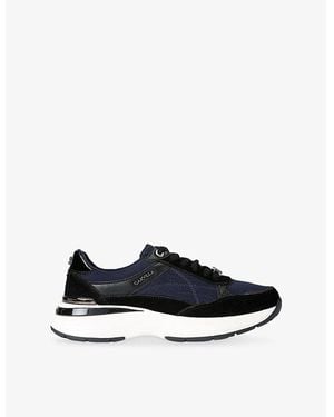 Carvela Kurt Geiger Presto Suede And Fabric Sneakers - Blue