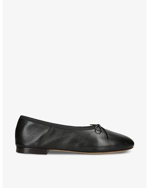 Mansur Gavriel Dream Ballerina Leather Ballet Flats - Black