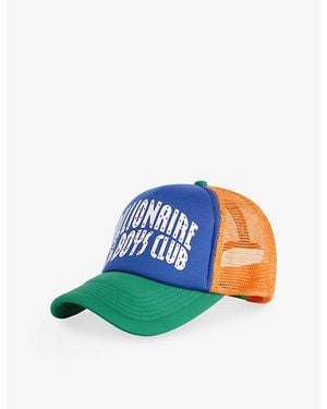 BBCICECREAM Arch Logo Mesh-Back Woven Trucker Cap - Blue