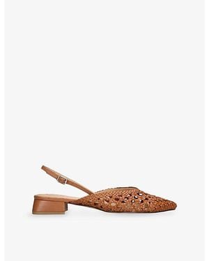 Dolce Vita Birdie Leather Slingbacks - Brown