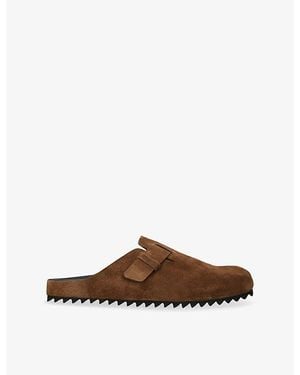 Officine Creative Agorà 012 Suede Mules - Brown