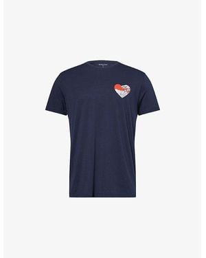 Derek Rose Ripley Graphic-Print Cotton-Jersey T-Shirt - Blue