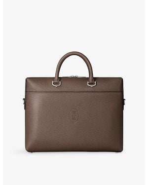 Cartier Must De Small Leather Briefcase - Brown