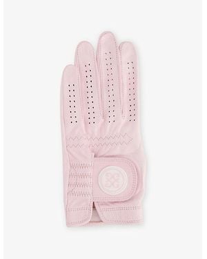 G/FORE Left Signature Leather Golf Glove - Pink