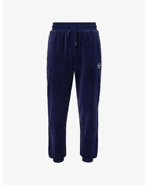 Sergio Tacchini Tassio Straight-Leg Cotton-Blend Jogging Bottoms - Blue