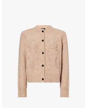 Rails Coralee Embroidered Knitted Cardigan - Natural