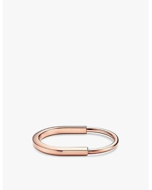 Tiffany & Co. Tiffany Lock 18Ct Rose- Bangle Bracelet - Natural