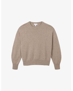 The White Company Crewneck Relaxed-Fit Cashmere Sweater - Gray