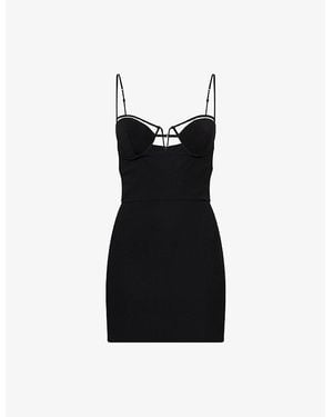 ワンピース NENSI DOJAKA 'Maddie' dress Brown Brown Draped Double Minidress by Nensi Dojaka on Sale