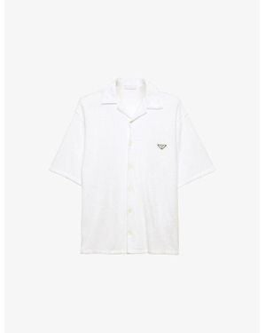 Prada Terry Towelling Short-Sleeve Shirt - White