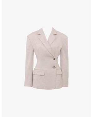 House Of Cb Hudson Hourglass Stretch-Woven Blazer - Pink
