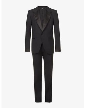 Tom Ford Shelton-Fit Single-Breasted Wool-Blend Evening Suit - Black