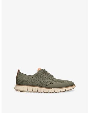 Cole Haan Zerøgrand Wingtip Stitchlite Knitted Oxford Shoes - Green