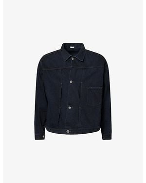 A.PRESSE Vintage Regular-Fit Denim Jacket - Blue