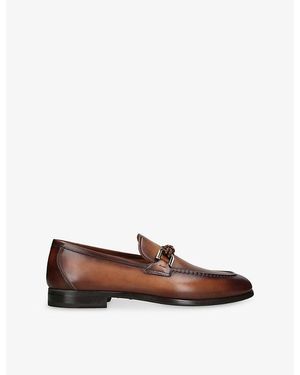 Magnanni Braided-Bit Leather Loafers - Brown