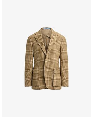 Polo Ralph Lauren Single-Breasted Tweed Linen-Blend Blazer - Natural