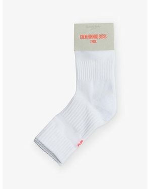 Sweaty Betty Crew Stretch-Woven Running Socks Pack Of Two - White