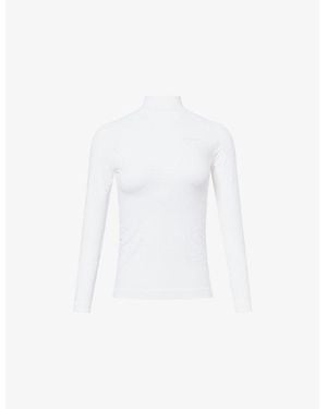 FALKE Maximum Warm Turtleneck Jersey Top - White