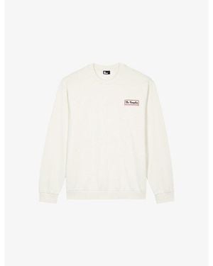 The Kooples Logo-Print Regular-Fit Cotton Sweatshirt - White