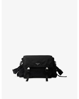 Prada Explore Re Nylon Woven Bag - Black