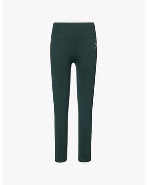 GYMSHARK Vital Seamless 2.0 High-Waist Stretch-Woven Leggings - Green