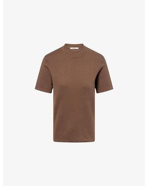 Entire studios Slim-Fit Knitted Cotton T-Shirt - Brown