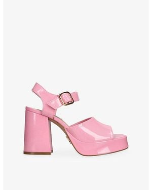Steve Madden Soho Faux-Leather Platform Sandals - Pink
