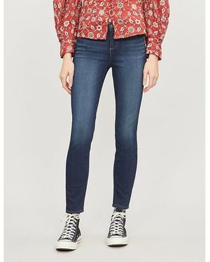PAIGE Verdugo Ankle Ultra-Skinny Mid-Rise Jeans - Blue