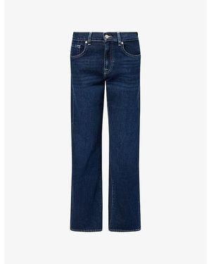7 For All Mankind Tess Straight-Leg Mid-Rise Denim Jeans - Blue