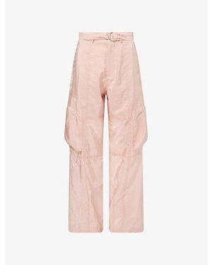 Frankie Shop Kelly Sheer Cargo Pants - Pink