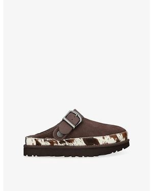 UGG Goldenstar West Suede Clogs - Brown