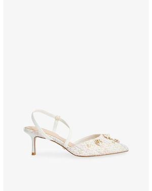 Dune Dyana Flower Boucle Woven Courts - White