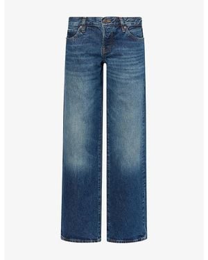 FRAME The Bootcut Low-Rise Denim Jeans - Blue