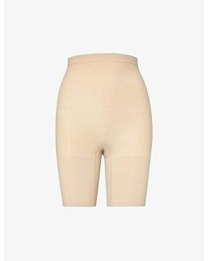 Spanx Everyday Shaping High-Rise Stretch-Woven Shorts - Natural