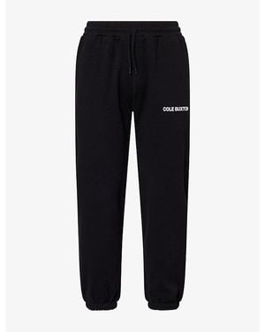 Cole Buxton Logo-Print Slip-Pocket Cotton Jogging Bottoms - Black