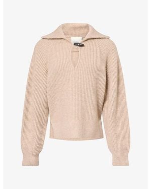 Isabel Marant Miranda Toggle Wool And Cashmere Sweater - Natural