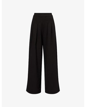 ME+EM Luxe Travel Wide-Leg Stretch-Woven Trousers - Black