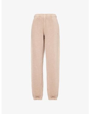 GYMSHARK Everywear Two-Slip-Pockets Tapered-Leg Mid-Rise Cotton-Jersey Jogging Bottoms - Natural